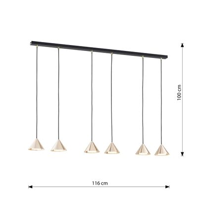 Emibig Lighting Taklampa ELIT 6 BL GULD