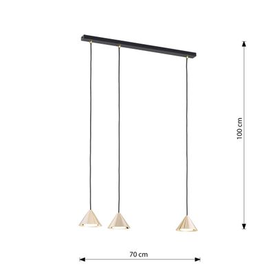 Emibig Lighting Taklampa ELIT 3 BL GULD