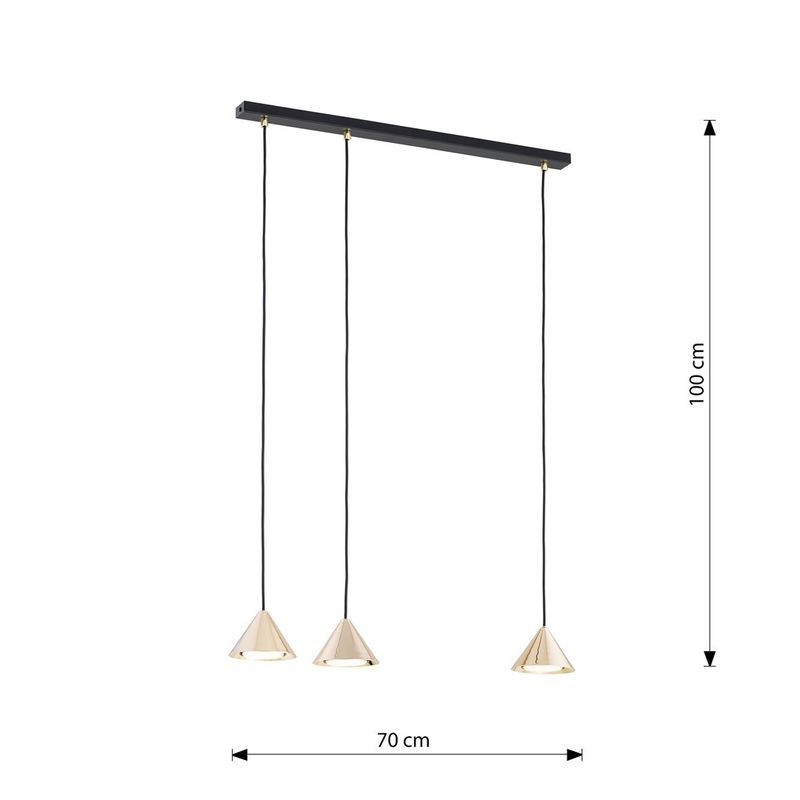 Emibig Lighting Taklampa ELIT 3 BL GULD