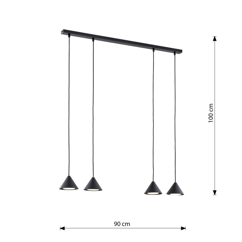 Emibig Lighting Taklampa ELIT 4 SVART
