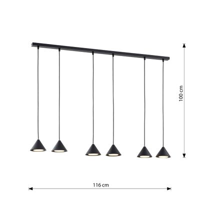 Emibig Lighting Taklampa ELIT 6 SVART