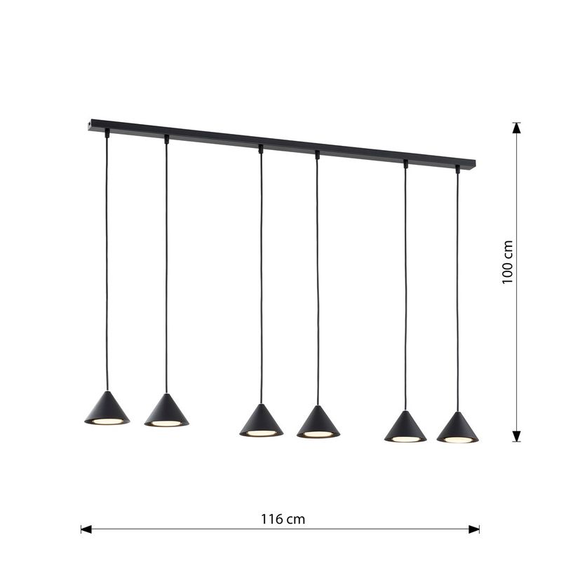 Emibig Lighting Taklampa ELIT 6 SVART