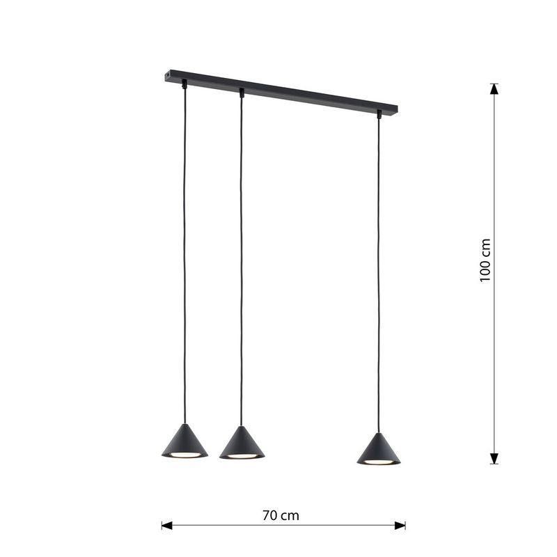 Emibig Lighting Taklampa ELIT 3 SVART