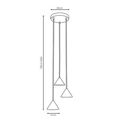 Emibig Lighting Taklampa ELIT 3 PREMIUM SVART