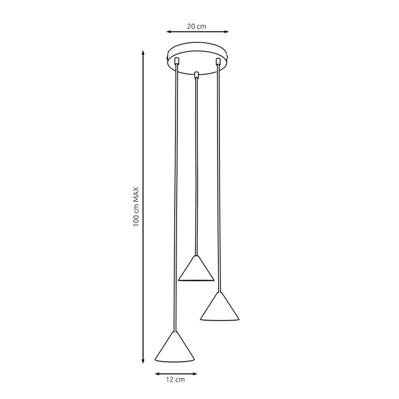 Emibig Lighting Taklampa ELIT 3 PREMIUM SVART