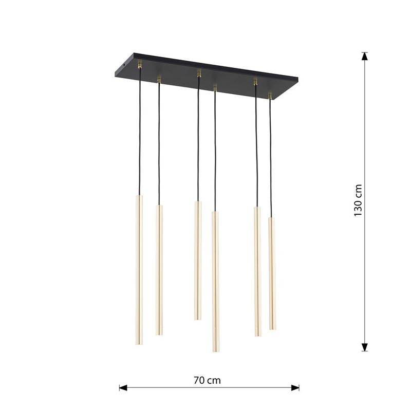 Emibig Lighting Taklampa SELTER 6 GULD