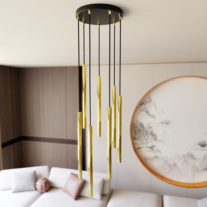 Emibig Lighting Taklampa SELTER 7 PREMIUM GULD