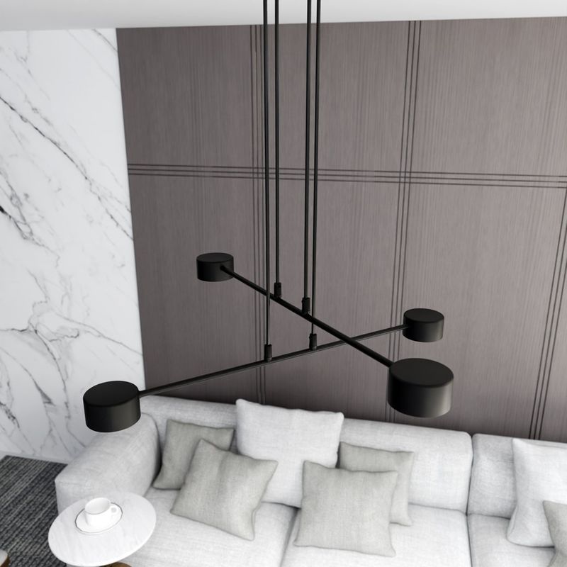 Emibig Lighting Taklampa MODUS 4 SVART
