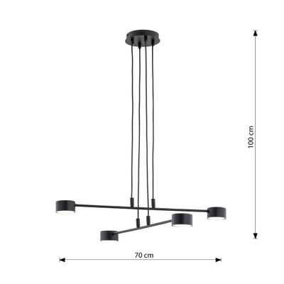 Emibig Lighting Taklampa MODUS 4 SVART