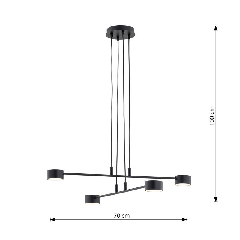 Emibig Lighting Taklampa MODUS 4 SVART