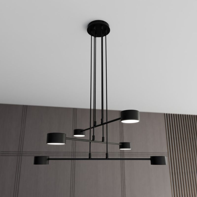 Emibig Lighting Taklampa MODUS 6 SVART
