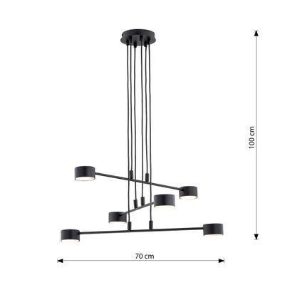 Emibig Lighting Taklampa MODUS 6 SVART