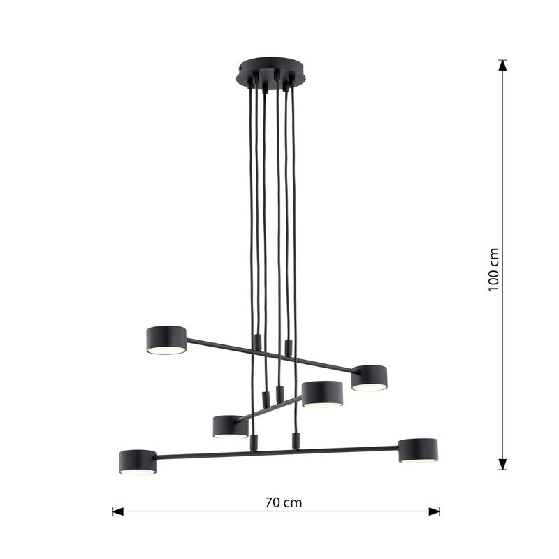 Emibig Lighting Taklampa MODUS 6 SVART