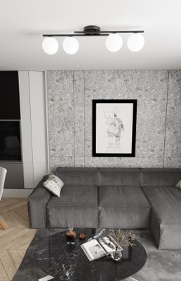 Emibig Lighting Taklampa KAIRO 4 BL OPAL