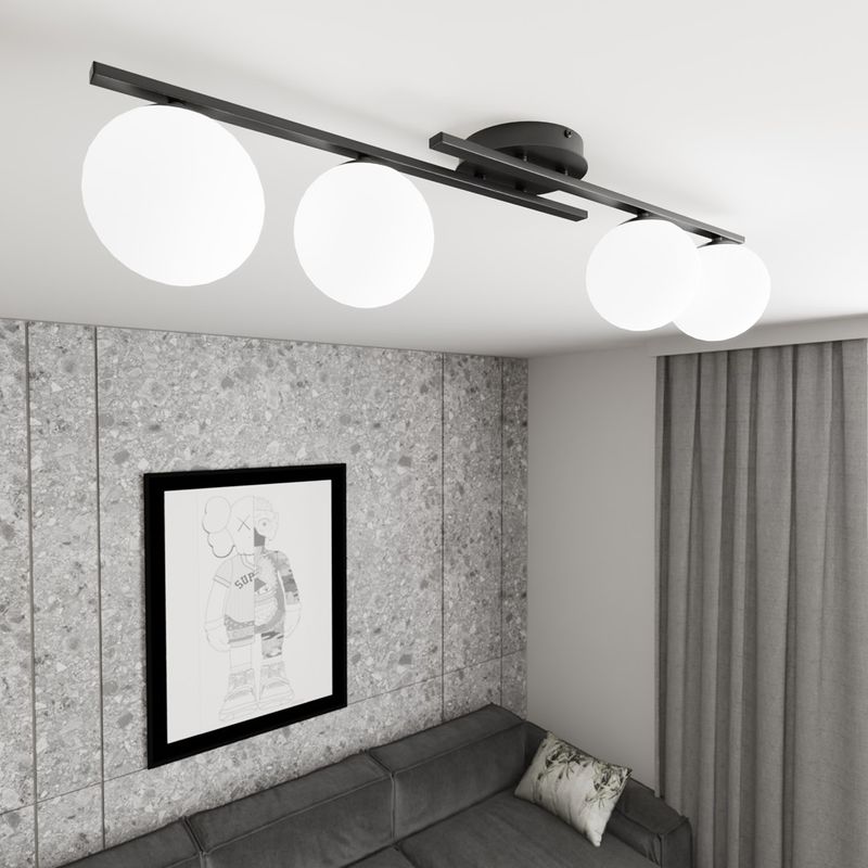 Emibig Lighting Taklampa KAIRO 4 BL OPAL