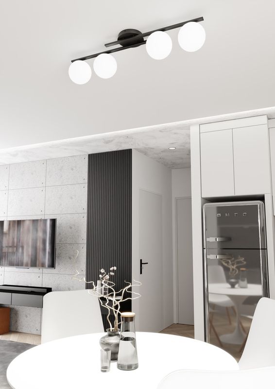 Emibig Lighting Taklampa KAIRO 4 BL OPAL