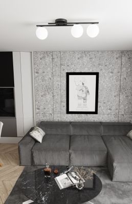 Emibig Lighting Taklampa KAIRO 3 BL OPAL