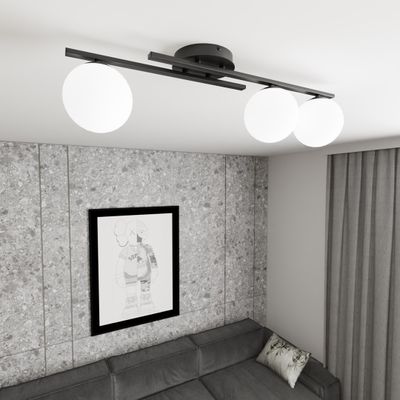 Emibig Lighting Taklampa KAIRO 3 BL OPAL