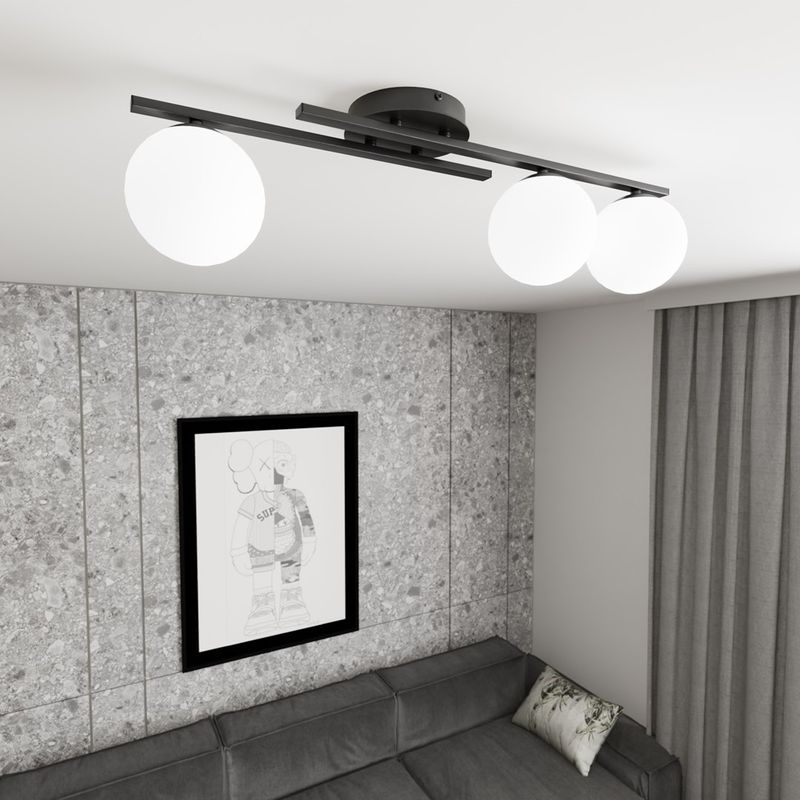 Emibig Lighting Taklampa KAIRO 3 BL OPAL