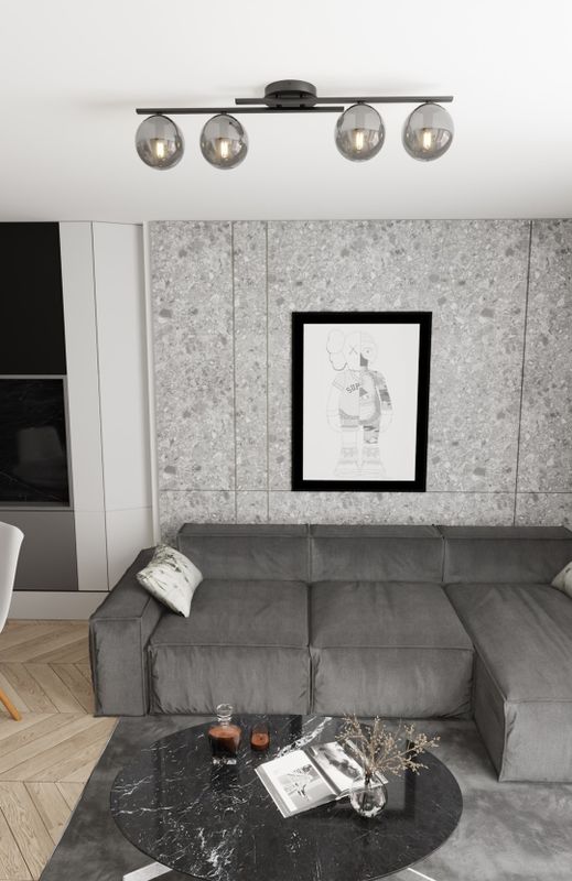 Emibig Lighting Taklampa KAIRO 4 BL GRAFIT