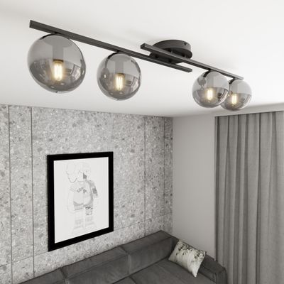 Emibig Lighting Taklampa KAIRO 4 BL GRAFIT
