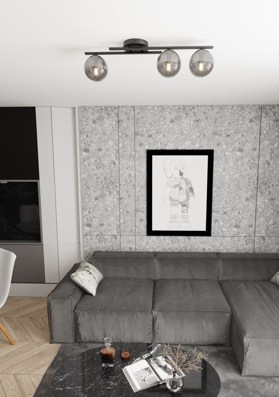 Emibig Lighting Taklampa KAIRO 3 BL GRAFIT
