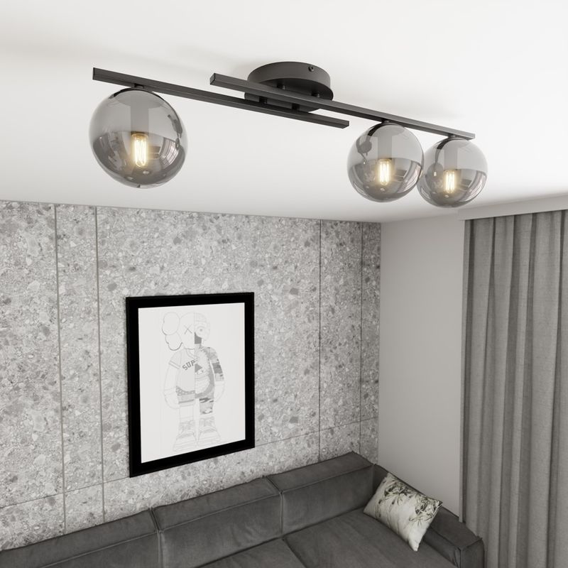 Emibig Lighting Taklampa KAIRO 3 BL GRAFIT