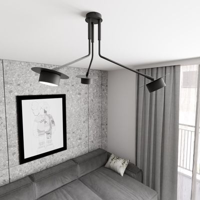 Emibig Lighting Taklampa MIZU 3 BL