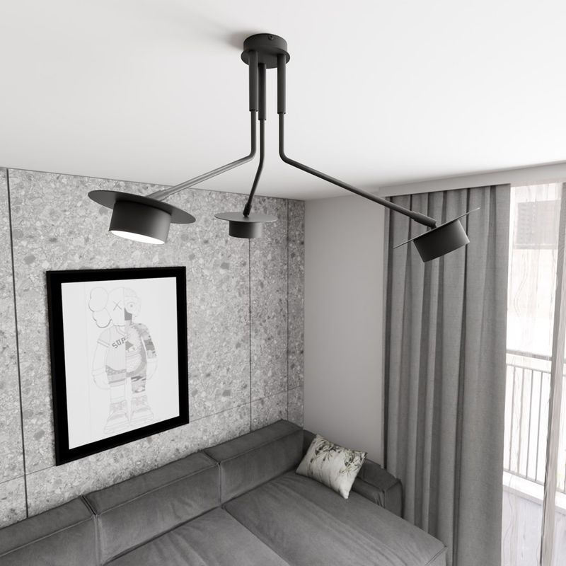 Emibig Lighting Taklampa MIZU 3 BL