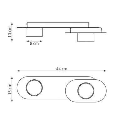 Emibig Lighting Taklampa STILO 2 BL