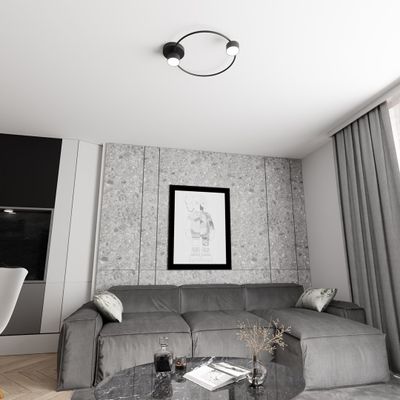 Emibig Lighting Taklampa LUCIO 2 BL