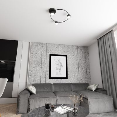 Emibig Lighting Taklampa LUCIO 3 BL