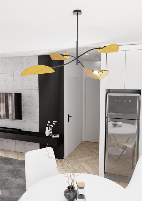 Emibig Lighting Taklampa LOTUS 4 BL SENAP