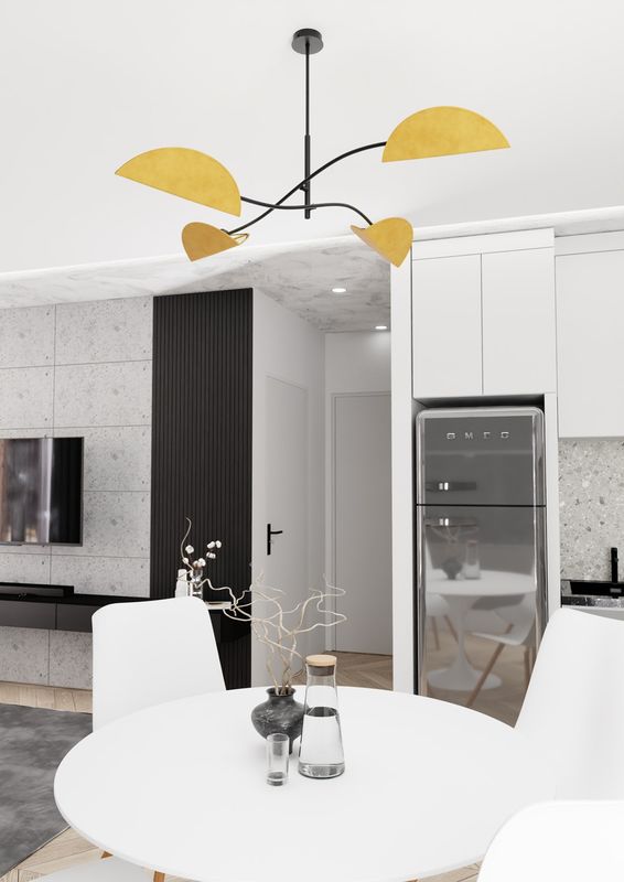 Emibig Lighting Taklampa LOTUS 4 BL SENAP