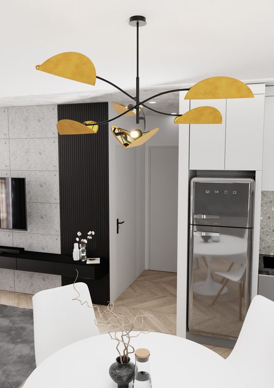 Emibig Lighting Taklampa LOTUS 6 BL SENAP