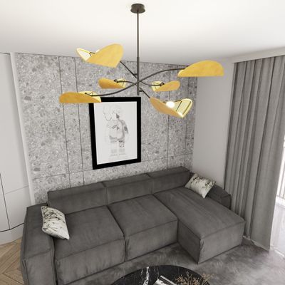 Emibig Lighting Taklampa LOTUS 6 BL SENAP