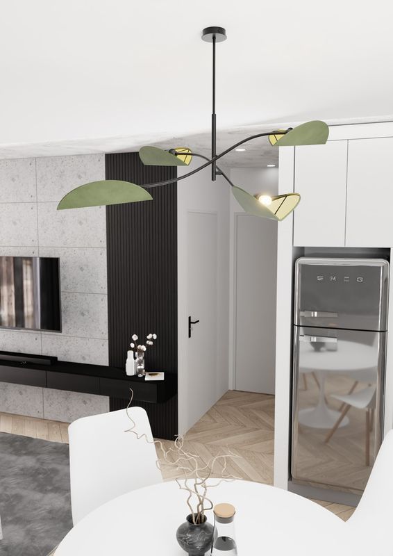 Emibig Lighting Taklampa LOTUS 4 BL GRÃ–N