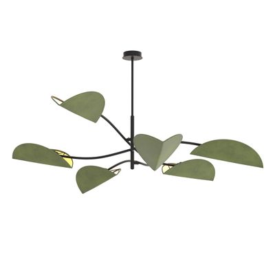 Emibig Lighting Taklampa LOTUS 6 BL GRÃ–N