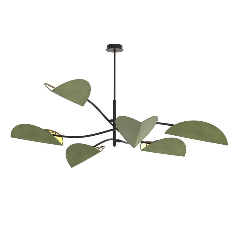 Emibig Lighting Taklampa LOTUS 6 BL GRÃ–N