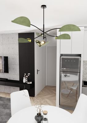 Emibig Lighting Taklampa LOTUS 6 BL GRÃ–N