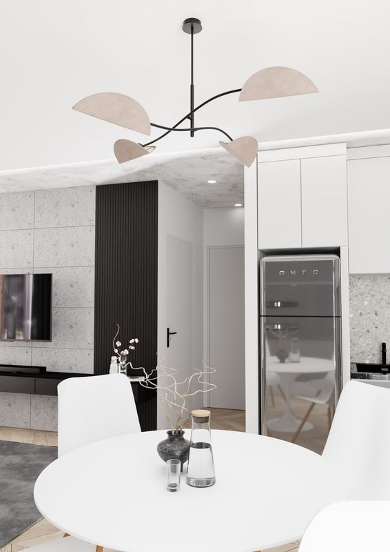 Emibig Lighting Taklampa LOTUS 4 BL GRÃ…