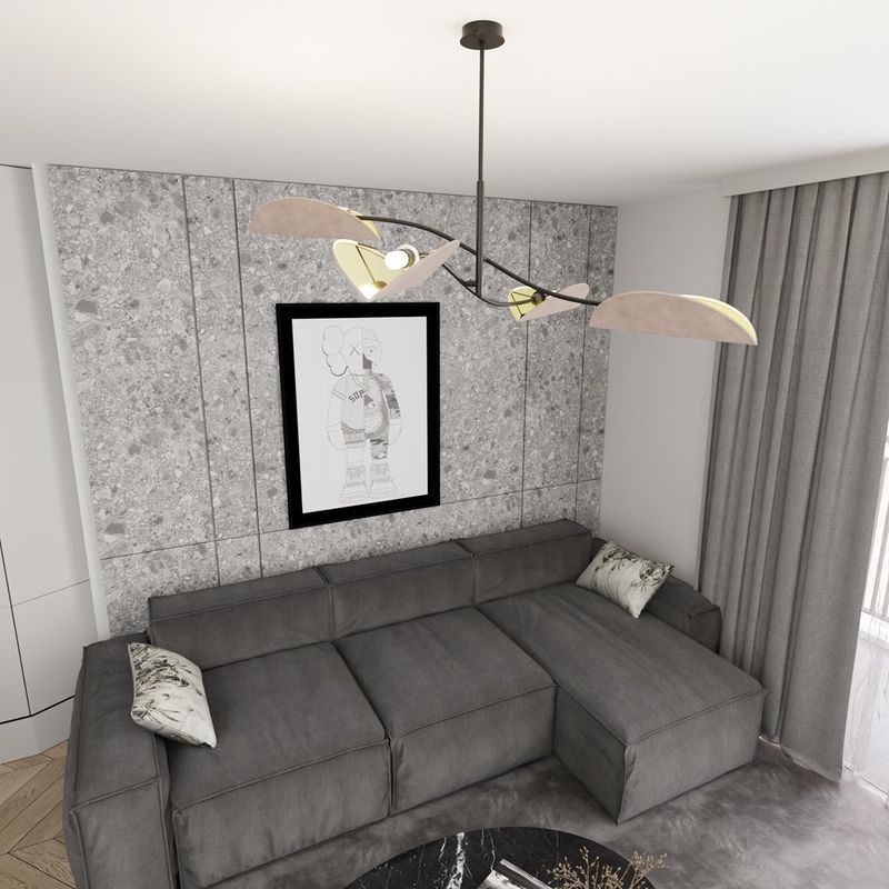 Emibig Lighting Taklampa LOTUS 4 BL GRÃ…