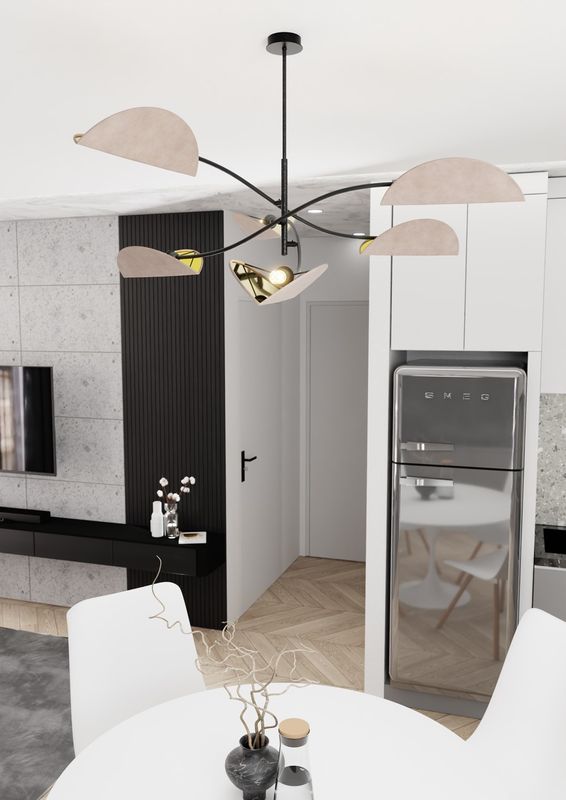 Emibig Lighting Taklampa LOTUS 6 BL GRÃ…