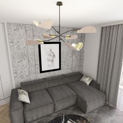 Emibig Lighting Taklampa LOTUS 6 BL GRÃ…