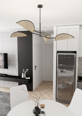 Emibig Lighting Taklampa LOTUS 4 BL NATURLIG