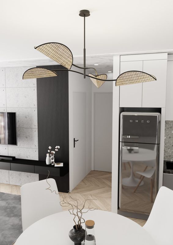 Emibig Lighting Taklampa LOTUS 4 BL NATURLIG
