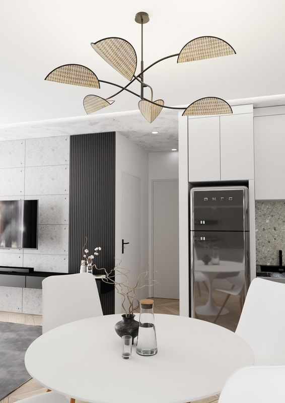 Emibig Lighting Taklampa LOTUS 6 BL NATURLIG