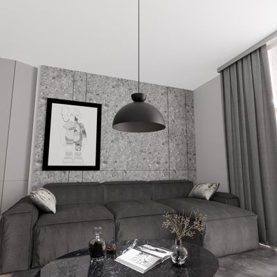 Emibig Lighting Taklampa LUNARO 1L BL SVART