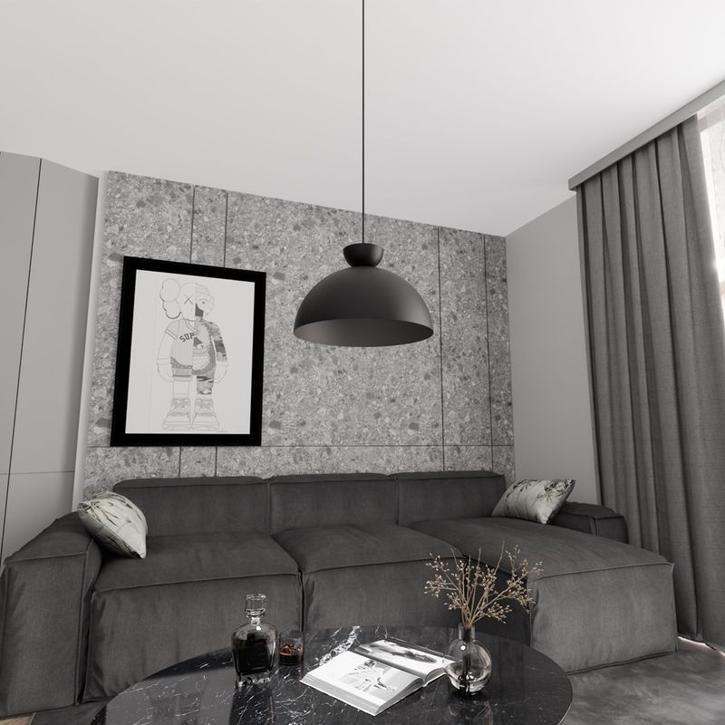 Emibig Lighting Taklampa LUNARO 1L BL SVART