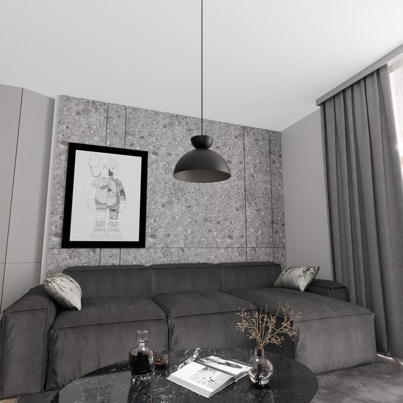 Emibig Lighting Taklampa LUNARO 1S BL SVART